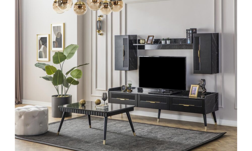 Tesla Siyah Tv Ünitesi Han Mobilya