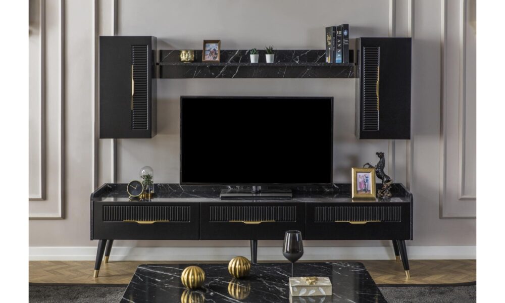 Tesla Siyah Tv Ünitesi Han Mobilya