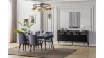 Tesla Siyah Yemek Odası Han Mobilya