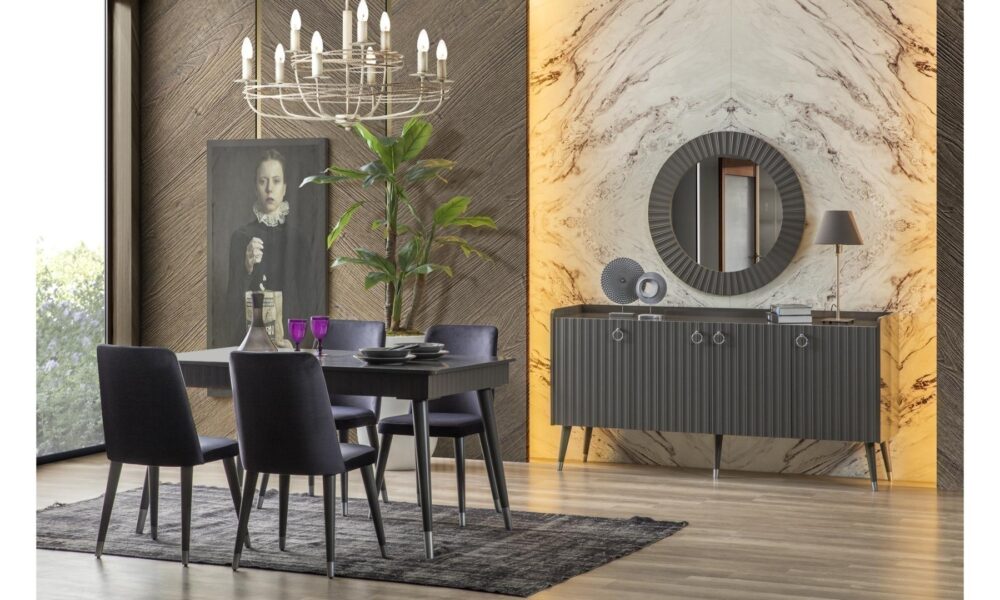 Zen Antrasit-Gri Yemek Odası Han Mobilya