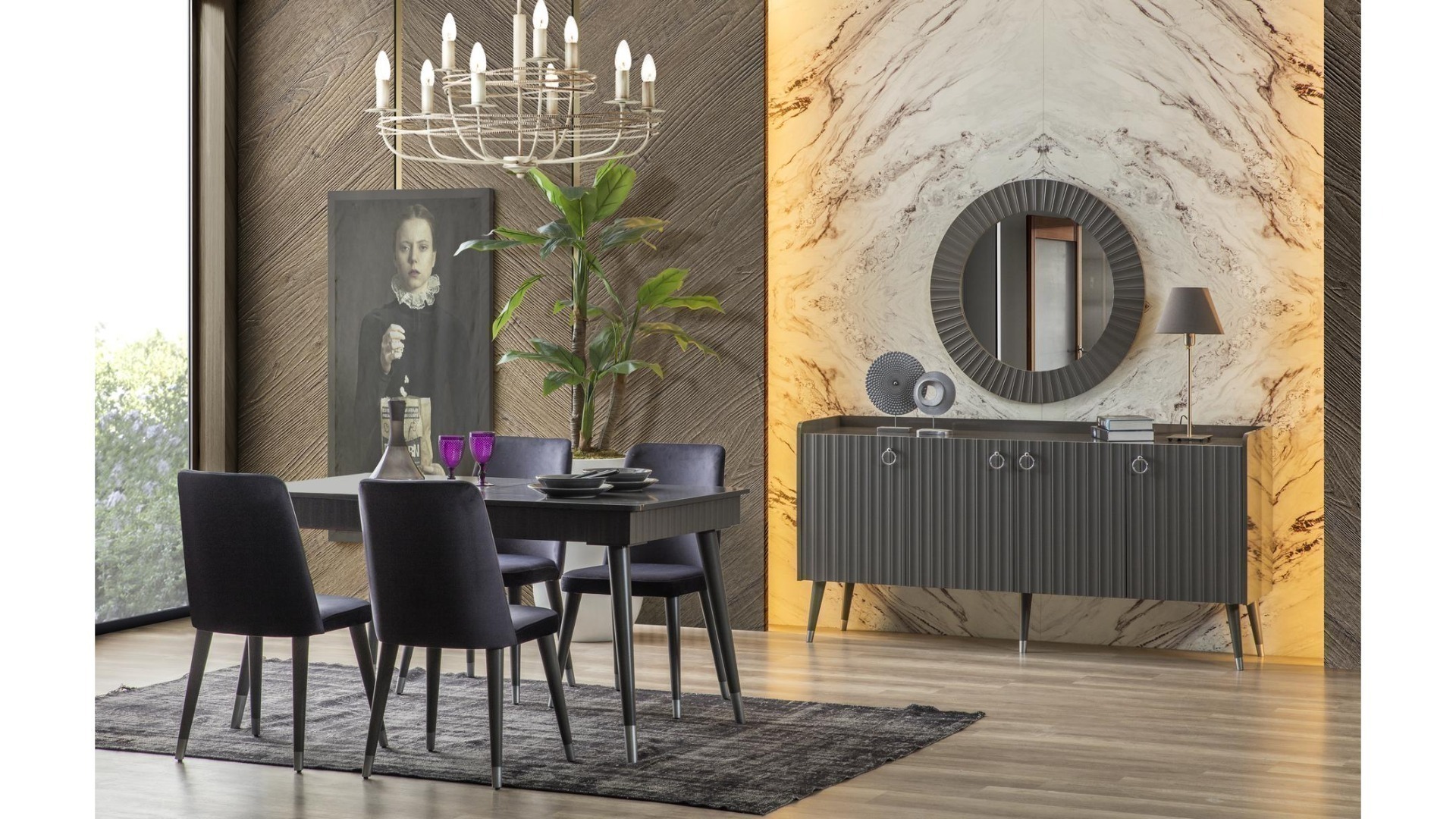 Zen Antrasit-Gri Yemek Odası Han Mobilya Zen Antrasit-Gri Yemek Odası Han Mobilya