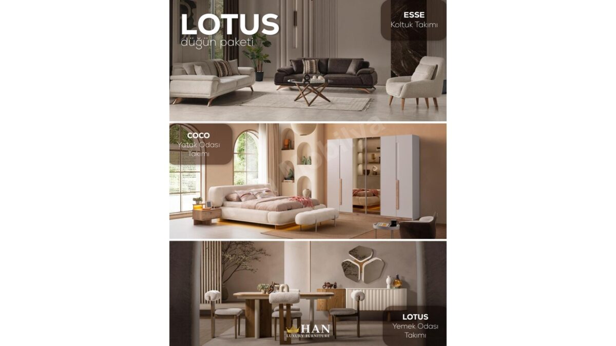 Lotus Düğün Paketi Han Mobilya