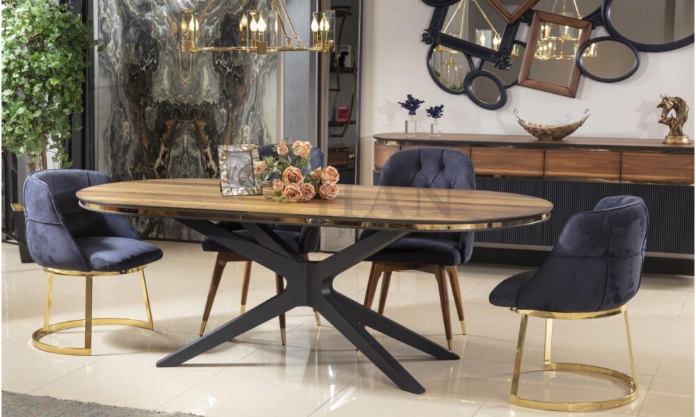 Lacivert Yemek Odası Han Mobilya