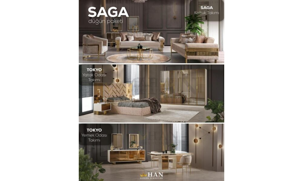 Saga Düğün Paketi Han Mobilya
