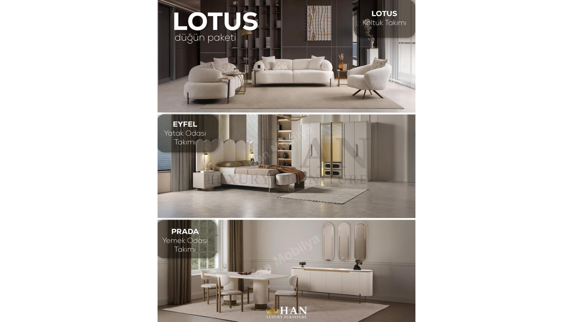 Lotus Düğün Paketi Han Mobilya Lotus Düğün Paketi Han Mobilya