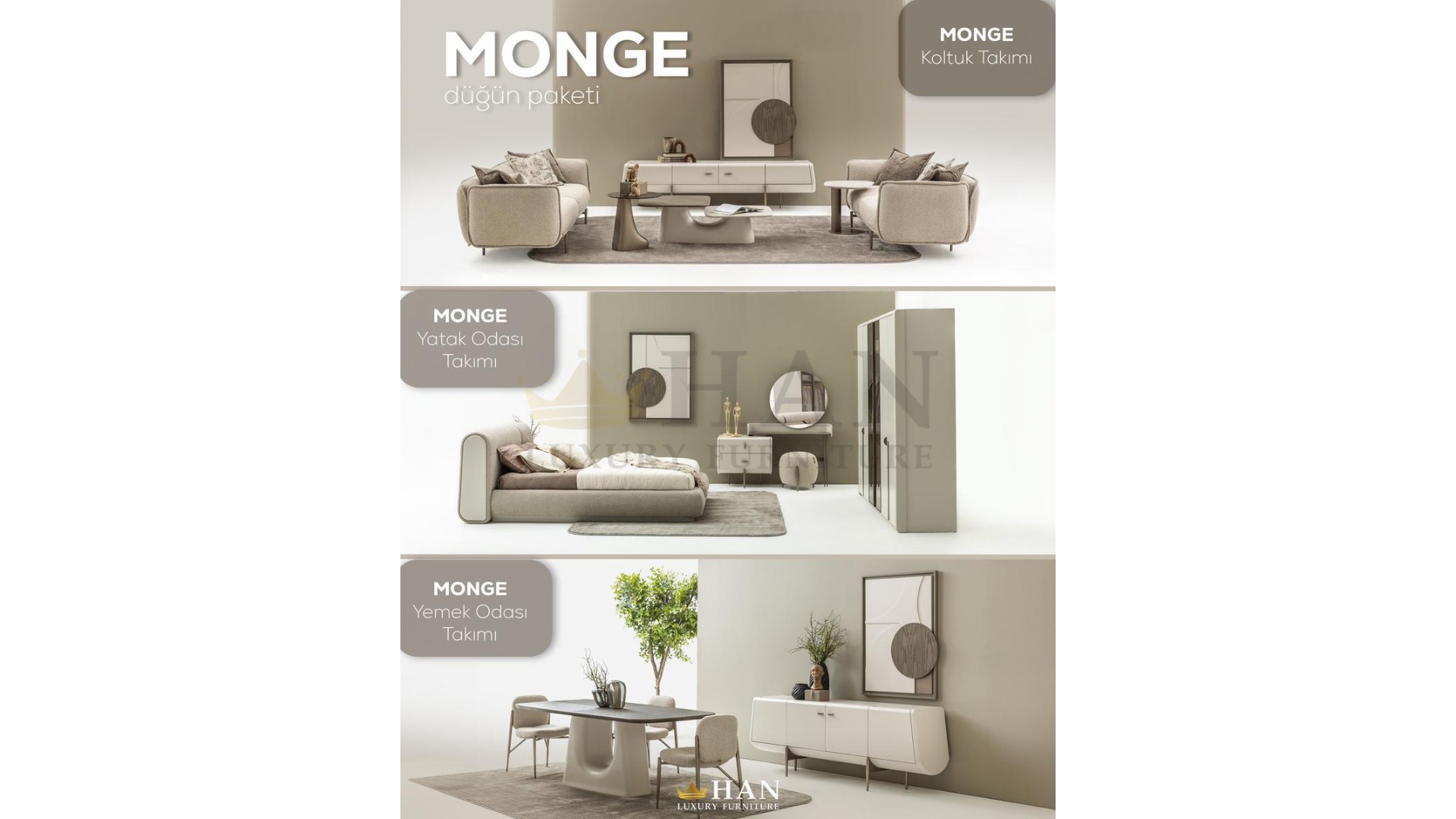 Monge Düğün Paketi Han Mobilya Monge Düğün Paketi Han Mobilya