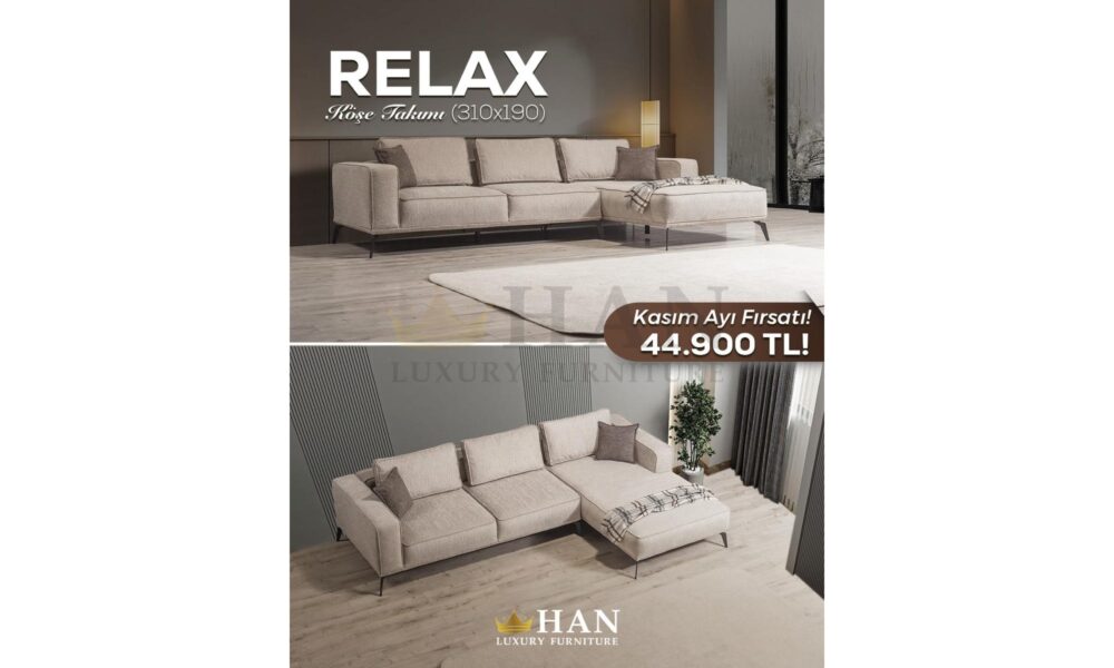 Relax Köşe Koltuk Takımı Han Mobilya