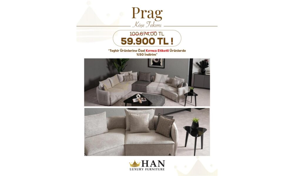 Prag Köşe Koltuk Takımı Han Mobilya