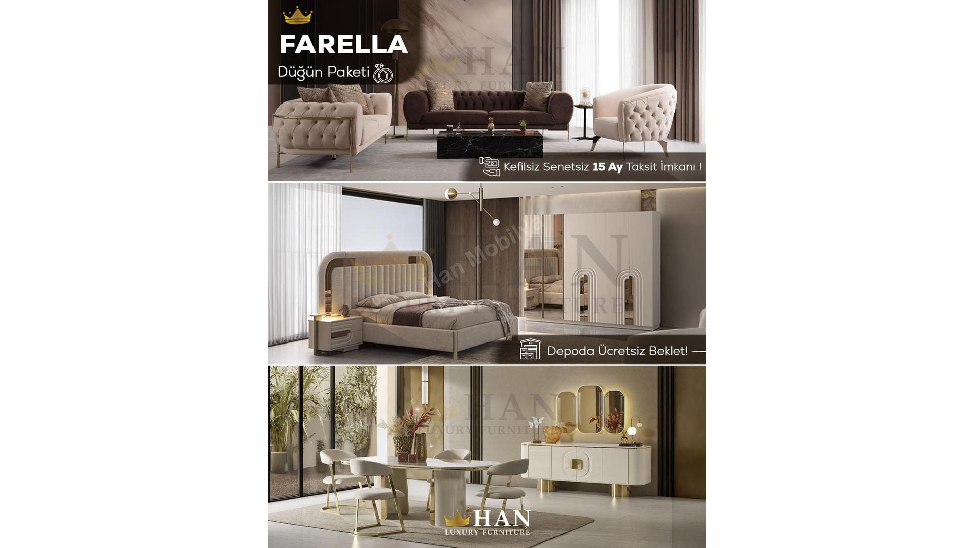 Farella Düğün Paketi Han Mobilya Farella Düğün Paketi Han Mobilya