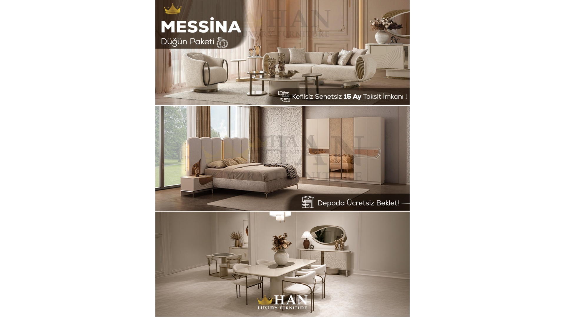 Messina Düğün Paketi Han Mobilya Messina Düğün Paketi Han Mobilya