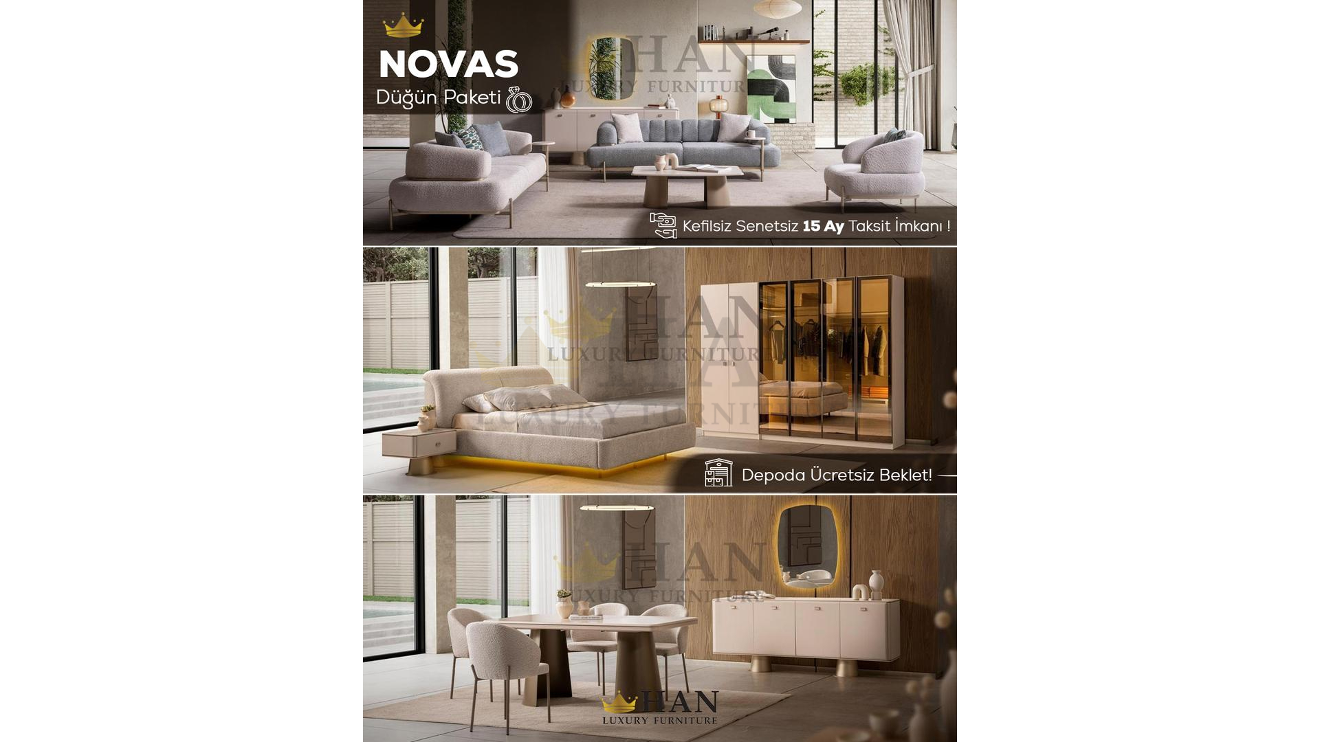 Novas Düğün Paketi Han Mobilya Novas Düğün Paketi Han Mobilya