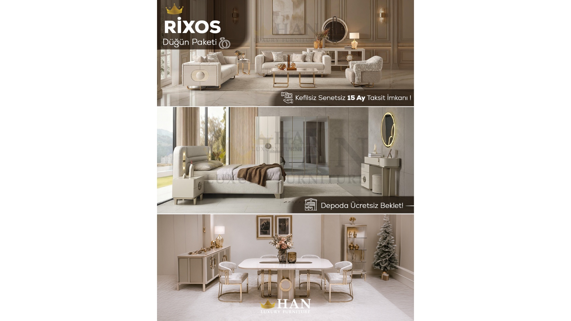 Rixos Düğün Paketi Han Mobilya Rixos Düğün Paketi Han Mobilya