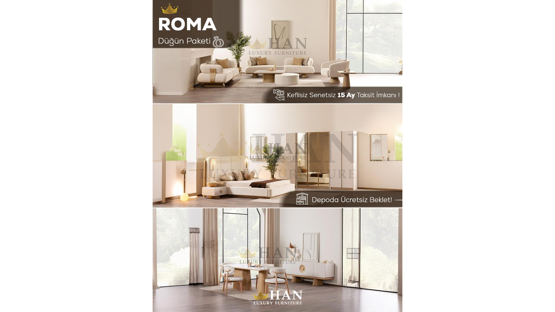 Roma Düğün Paketi Han Mobilya Roma Düğün Paketi Han Mobilya