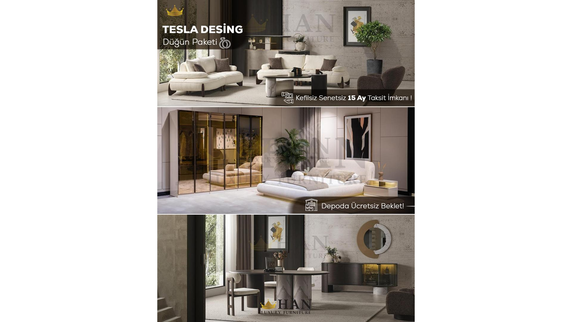 Tesla Desing Düğün Paketi Han Mobilya Tesla Desing Düğün Paketi Han Mobilya