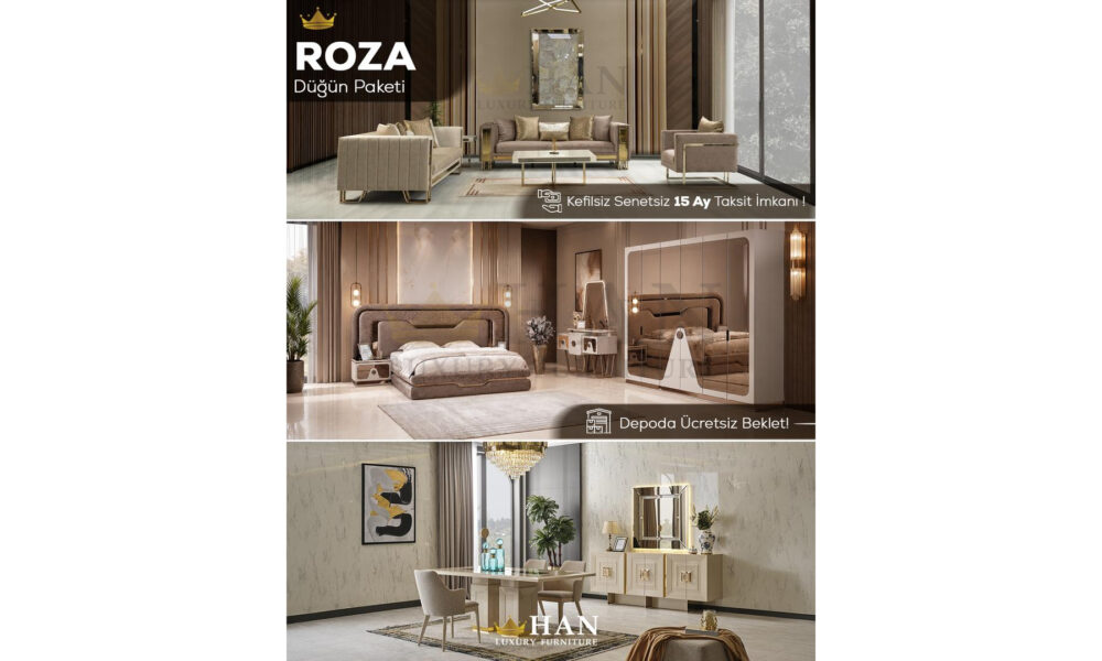 Roza Düğün Paketi Han Mobilya