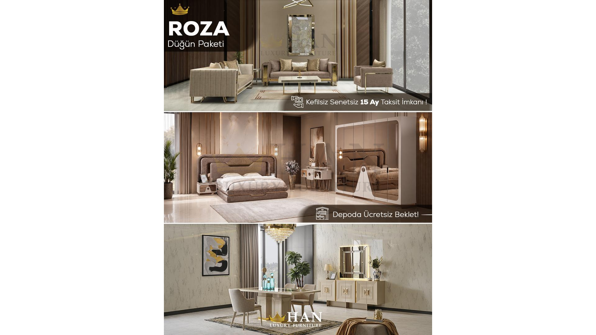 Roza Düğün Paketi Han Mobilya Roza Düğün Paketi Han Mobilya
