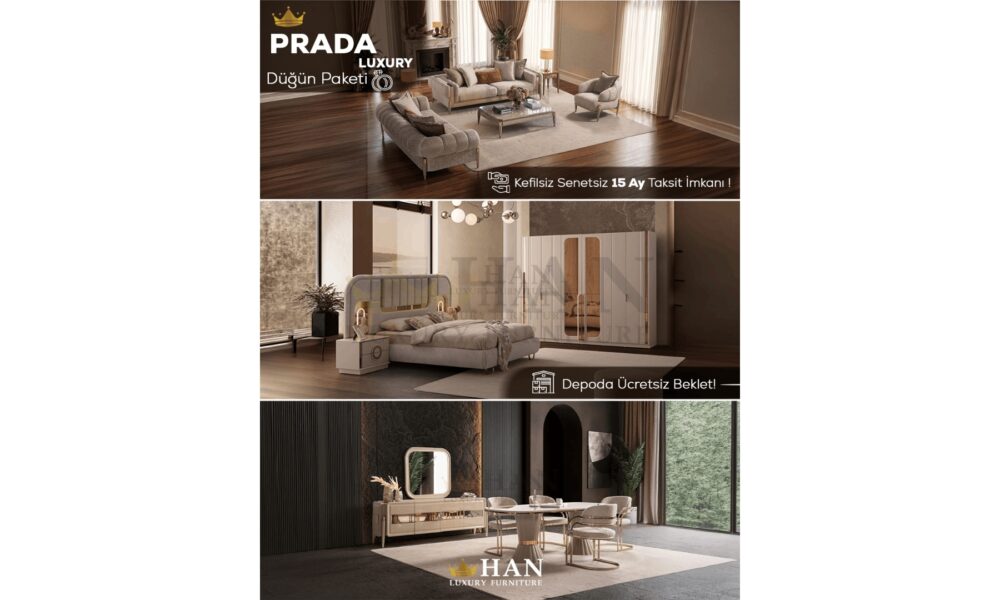 Prada Luxury Düğün Paketi Han Mobilya