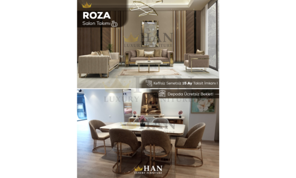 Roza Salon Takımı Han Mobilya